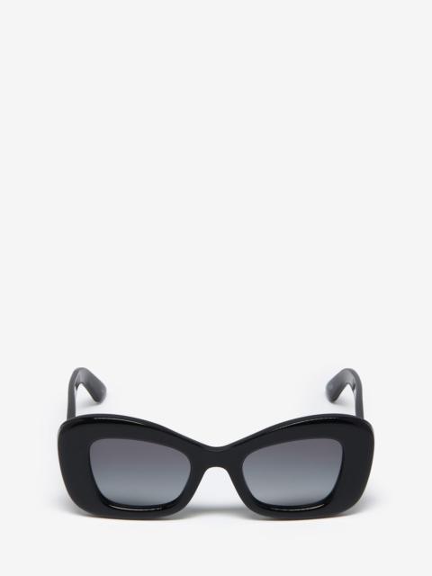 Alexander McQueen Women's Bold Cat-eye Sunglasses in Black/grey