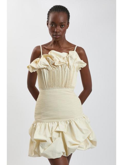 KAREN MILLEN Taffeta Ruffle Detail Mini Dress
