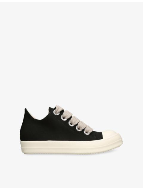 Rick Owens DRKSHDW Denim Jumbo-Lace Low Canvas Trainers