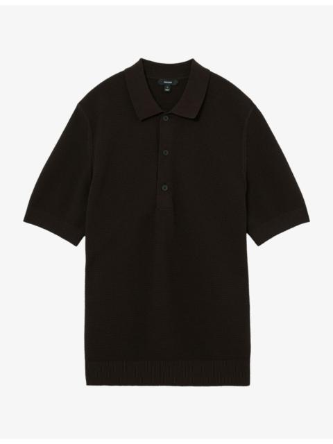 REISS Warren Short-Sleeved Cotton-Blend Polo Shirt