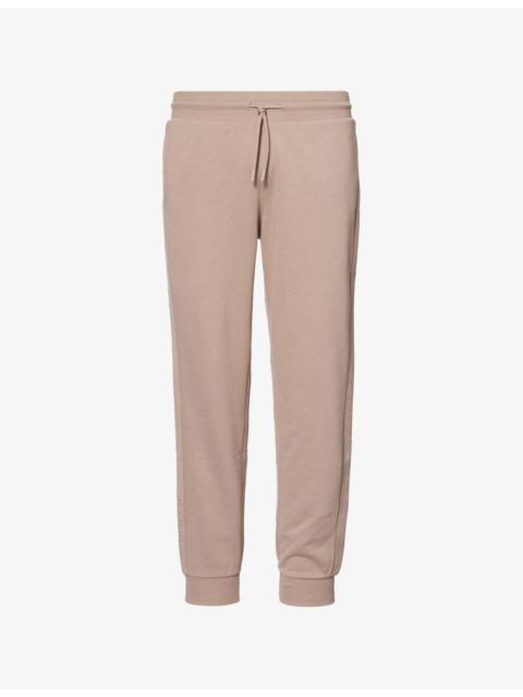 EMPORIO ARMANI Branded-Panel Straight-Leg Cotton-Blend Jogging Bottoms