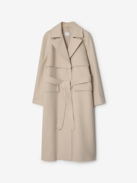 Burberry Long Wool Cashmere Trench Coat
