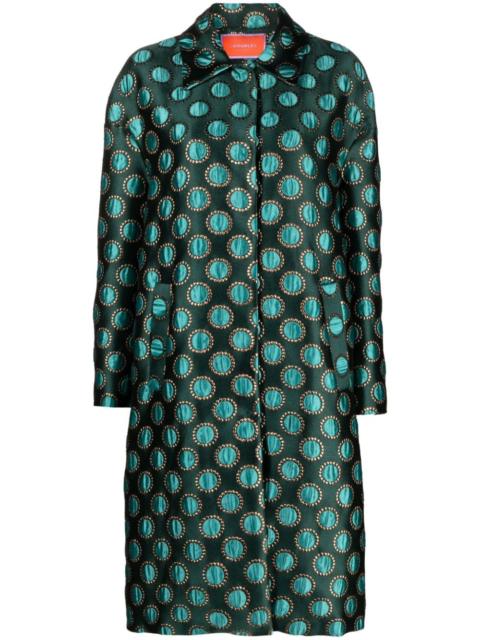 La DoubleJ Boxy polka-dot print coat