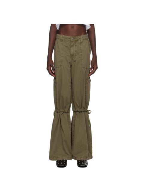 Ksubi Khaki Baggy Snap-off Cargo Pants