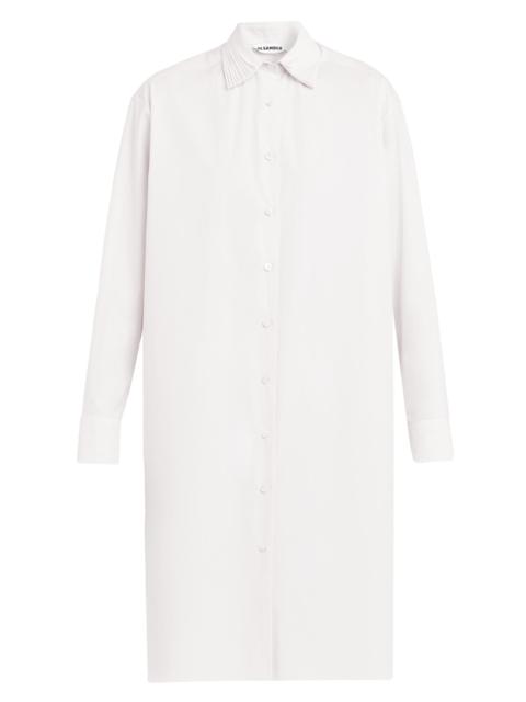 Jil Sander Women's Layered Collar Cotton Poplin Shirtdress - Optic White