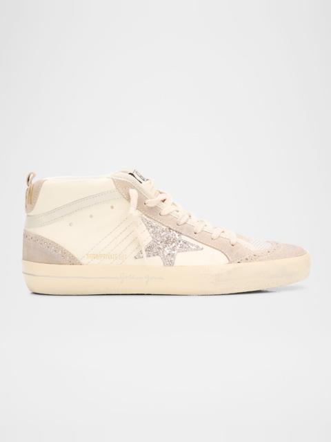 Golden Goose Midstar 혼합 가죽 Mid-Top 운동화