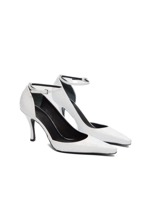 Loulou de Saison Scala ostrich-effect pumps