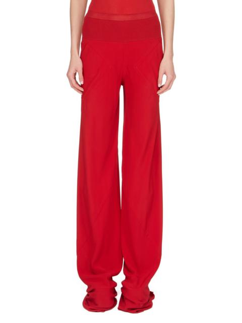 Rick Owens Red Bias Lounge Pants