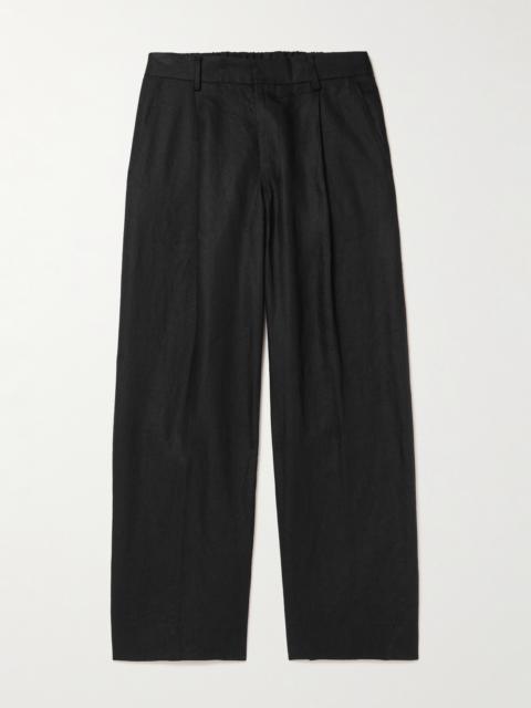 NN07 Kay 1454 Straight-Leg Pleated Linen Trousers