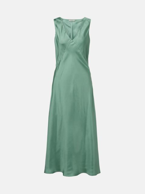 ASCENO Provence silk twill slip dress