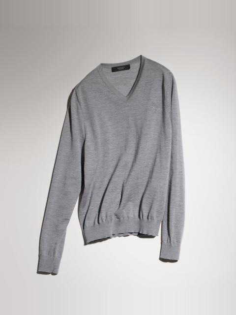 GUCCI Fine wool sweater with embroidery