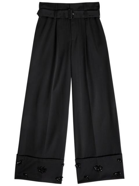 Simone Rocha Simone Rocha Embellished Wide-leg Woven Trousers