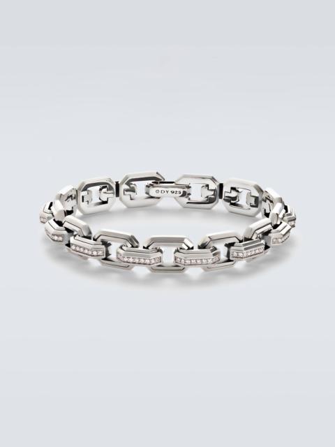 DAVID YURMAN 925 sterling silver chain bracelet with diamonds