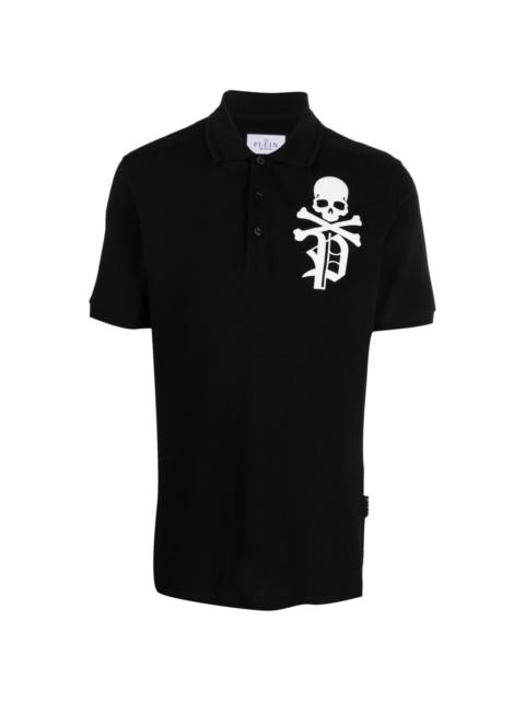 PHILIPP PLEIN Skull & Bones piqué polo shirt
