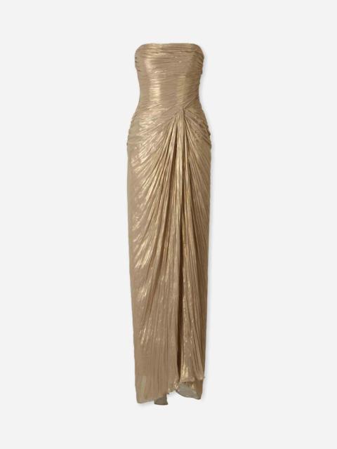 MARMAR HALIM PLEATED MAXI DRESS