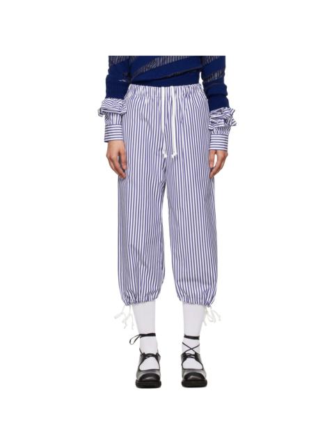 Comme des Garçons GIRL Navy & White Striped Trousers