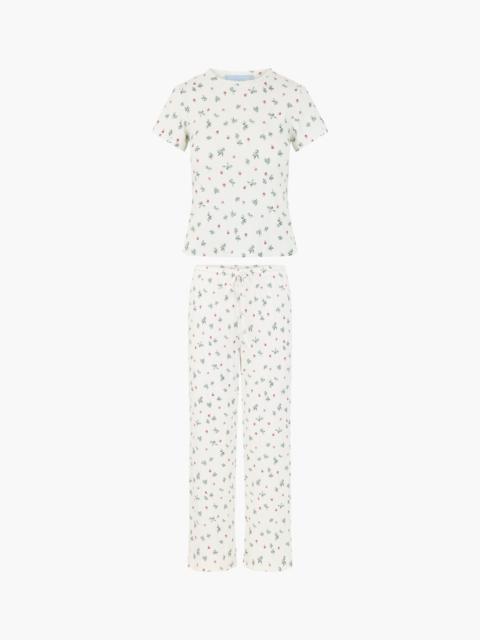 Hill House Home The Cleo Pointelle PJ Set - Rosie Bow Toss, Ivory