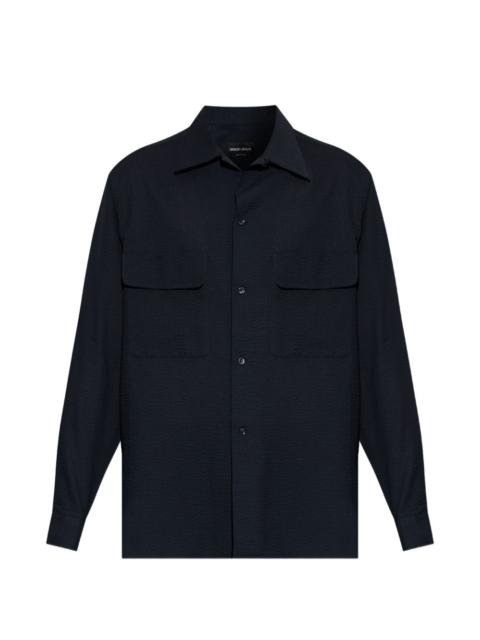 GIORGIO ARMANI seersucker shirt