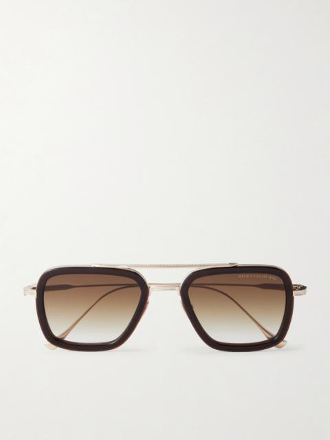 DITA Flight.006 Aviator-Style Gold-Tone and Acetate Sunglasses