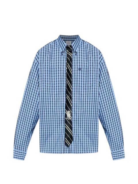 VETEMENTS checked button-fastening shirt