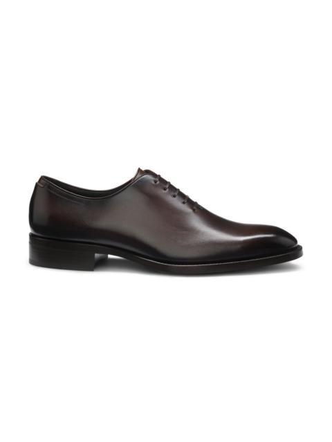 BOSS ITALIAN-MADE OXFORD SHOES IN BURNISHED LEATHER