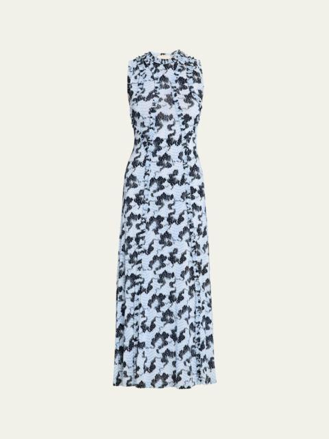 ULLA JOHNSON Isabelle Sleeveless Ruffle Jersey Dress