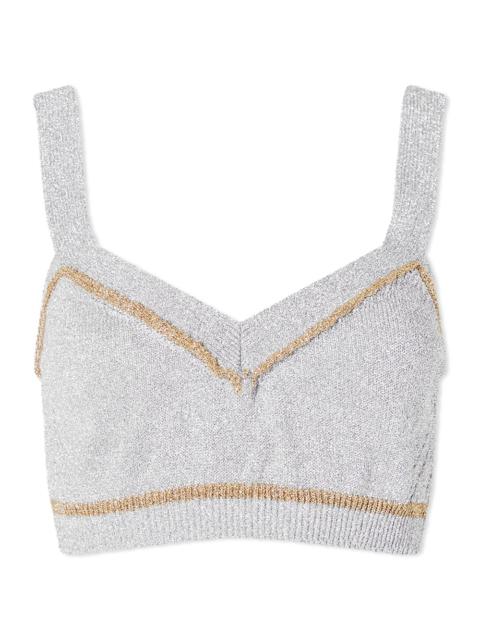 rabanne Paco Rabanne Lurex Cropped Knit Top