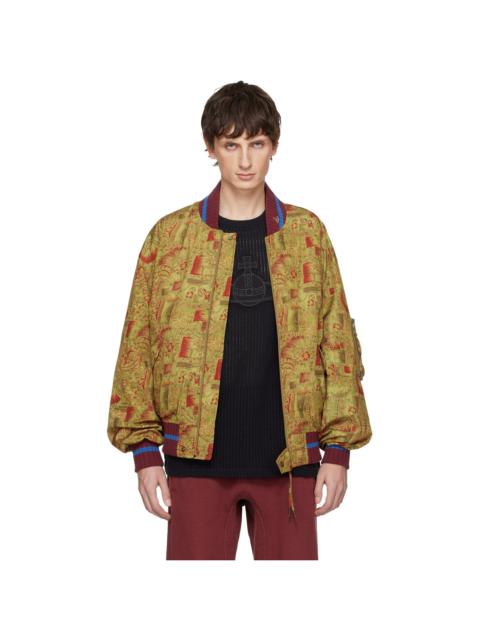 Vivienne Westwood Yellow Bernardo Reversible Bomber Jacket