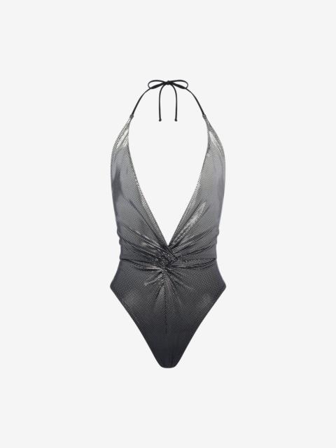Moschino SWIMSUIT SILVER DOUBLE QUESTION MARK