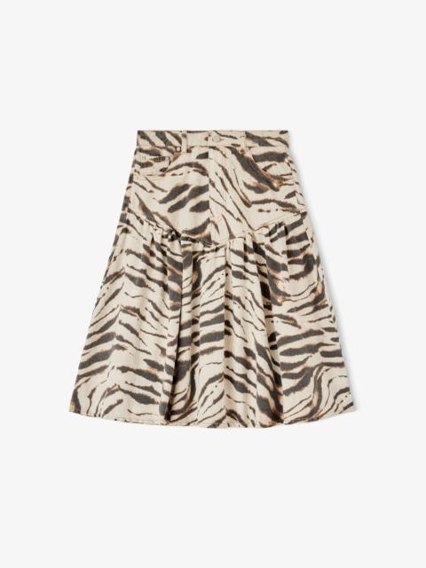GANNI SKIRT IN PRINTED DENIM