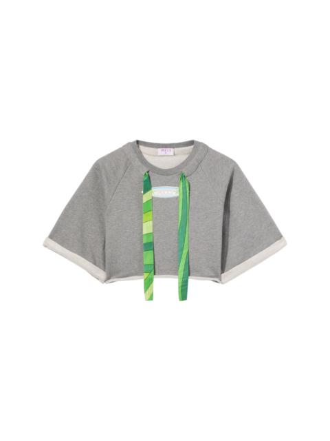 PUCCI melange-effect cropped top