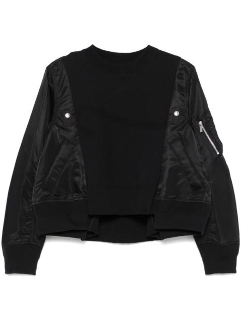 sacai panelled sweatshirt