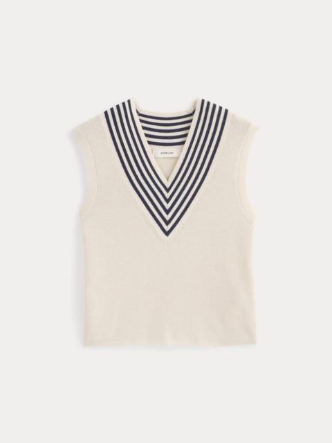 EVERLANE RELAXED V-NECK VEST IN COTTON MERINO