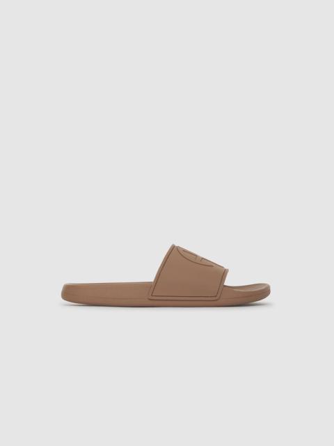 ANINE BING Isla Slides - Camel Monogram