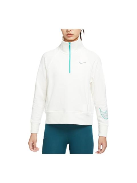 Nike (WMNS) Nike CNY New Year's Edition Casual Sports Solid Color Half Zipper Stand Collar Hoodie Jacket