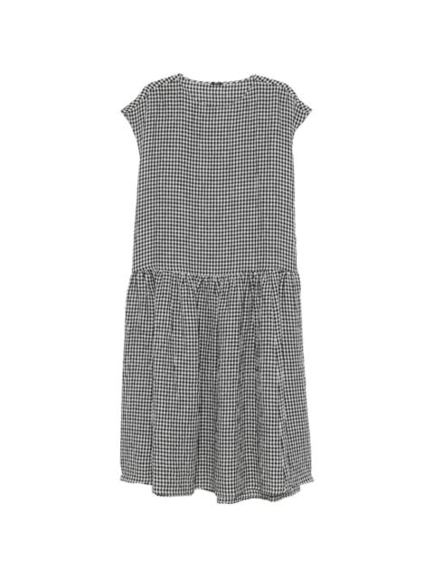 apuntob gingham-check midi dress