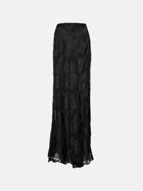 Etro Paisley satin maxi skirt