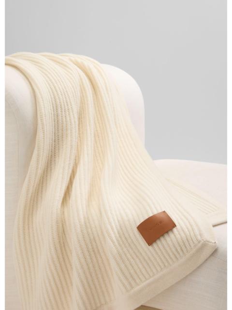 Vince Wool and Cashmere Cardigan-Stitch Throw