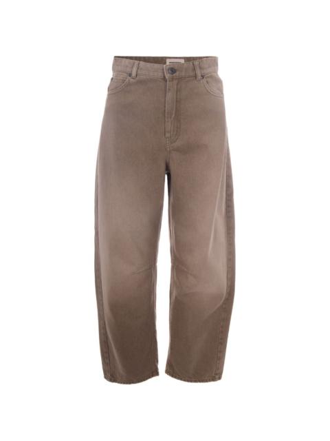 WEEKEND Max Mara logo-patch barrel-leg jeans