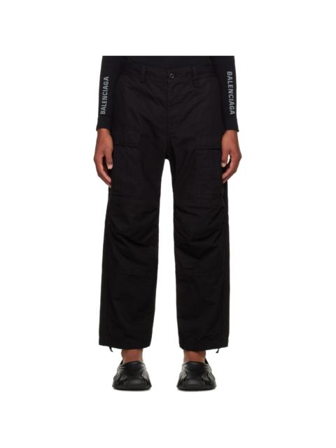 BALENCIAGA Black Paneled Cargo Pants