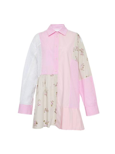 MSGM Patchwork Floral Shirt Dress