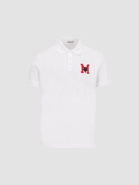Moncler Embroidered Monogram Polo Shirt