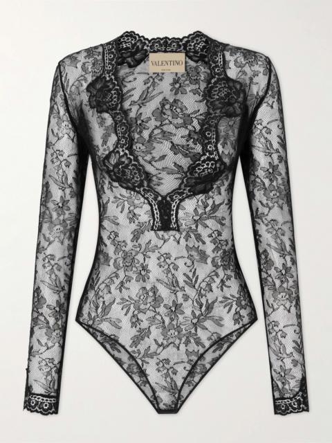 Valentino Stretch-lace Bodysuit