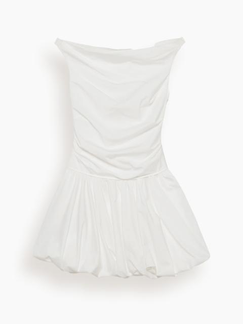 SIMKHAI Salina Cotton Bubble Mini Dress in White