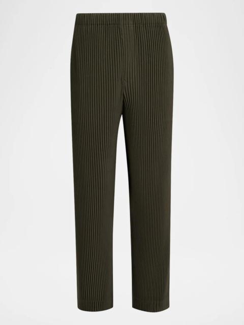 ISSEY MIYAKE Men's Pleated Straight Leg Pull-On Pants
