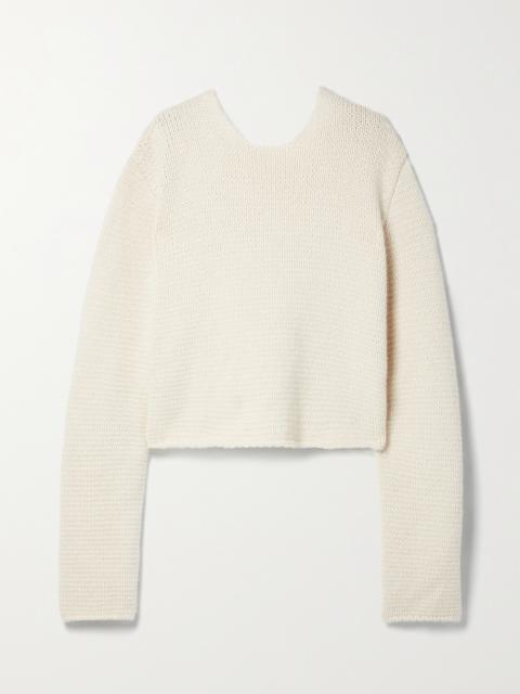 The Row Iri Cropped Cashmere Sweater