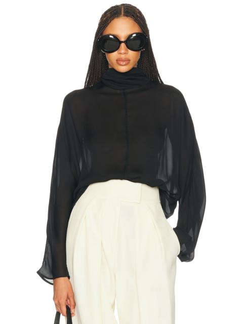 HELSA Dolman Popover Top in Cupro