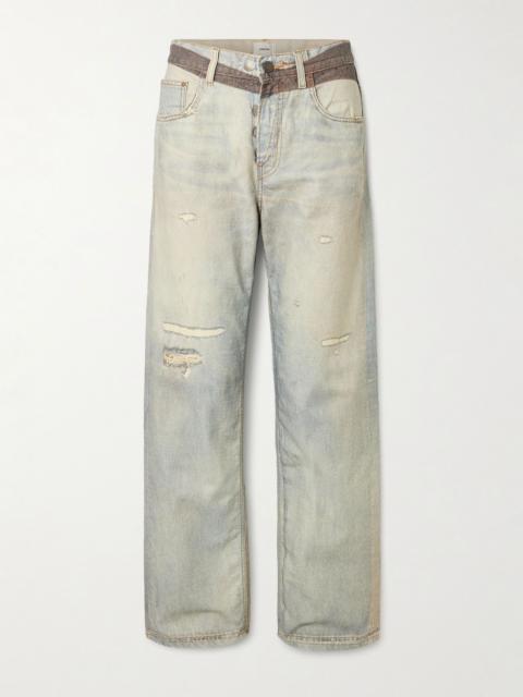 HAIKURE Bonnie distressed mid-rise jeans Light denim
