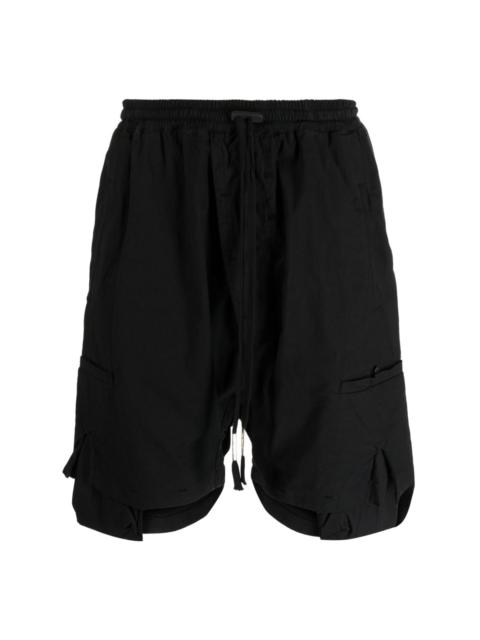 drop-crotch drawstring shorts
