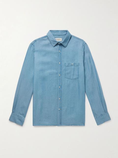OFFICINE GÉNÉRALE Alex Lyocell-Chambray Shirt Blue